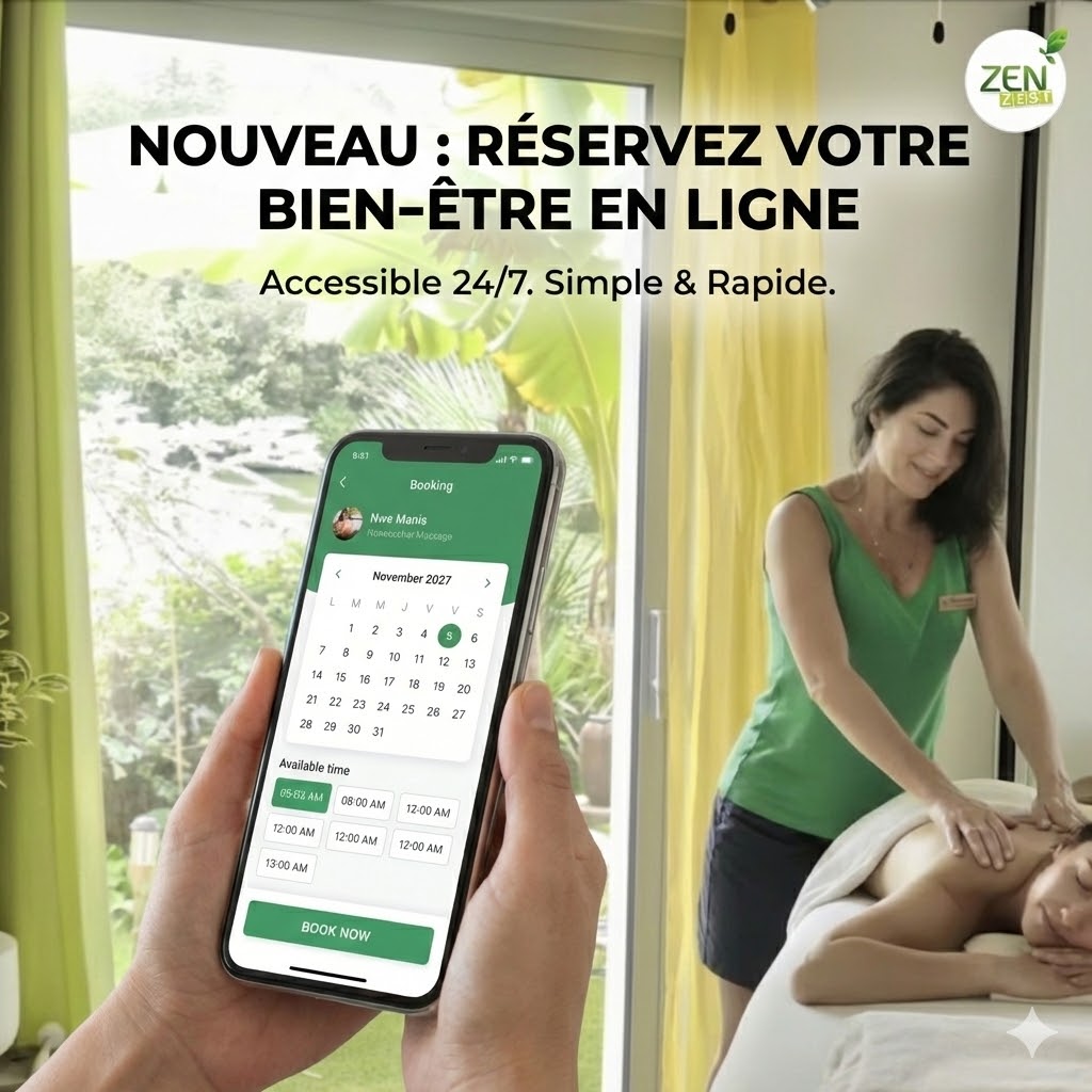 Nouveauté : votre réservation massage en ligne - Massage bien-être Nantes ZenZest