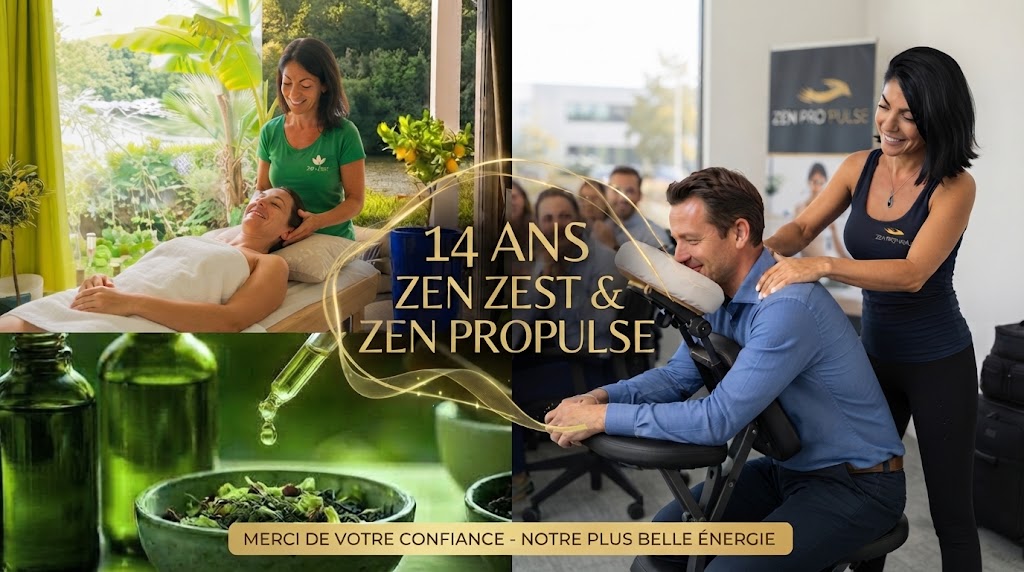 14 ème Anniversaire de votre salon ZEN ZEST - Massage bien-être Nantes ZenZest