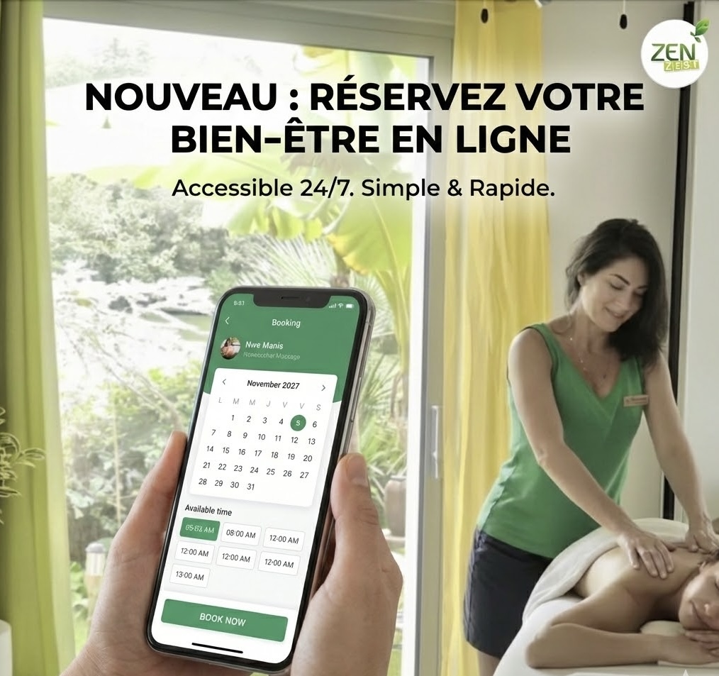 Réservation en ligne séance massage bien-être Nantes ZenZest